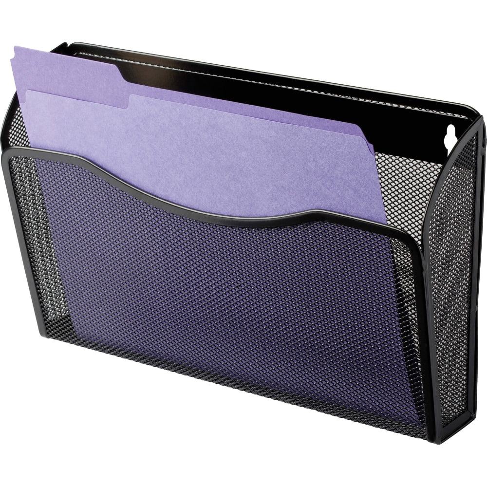 Rolodex Single Pocket Wire Mesh Wall File, 8-1/2inH x 14inW x 3-5/16inD, Black