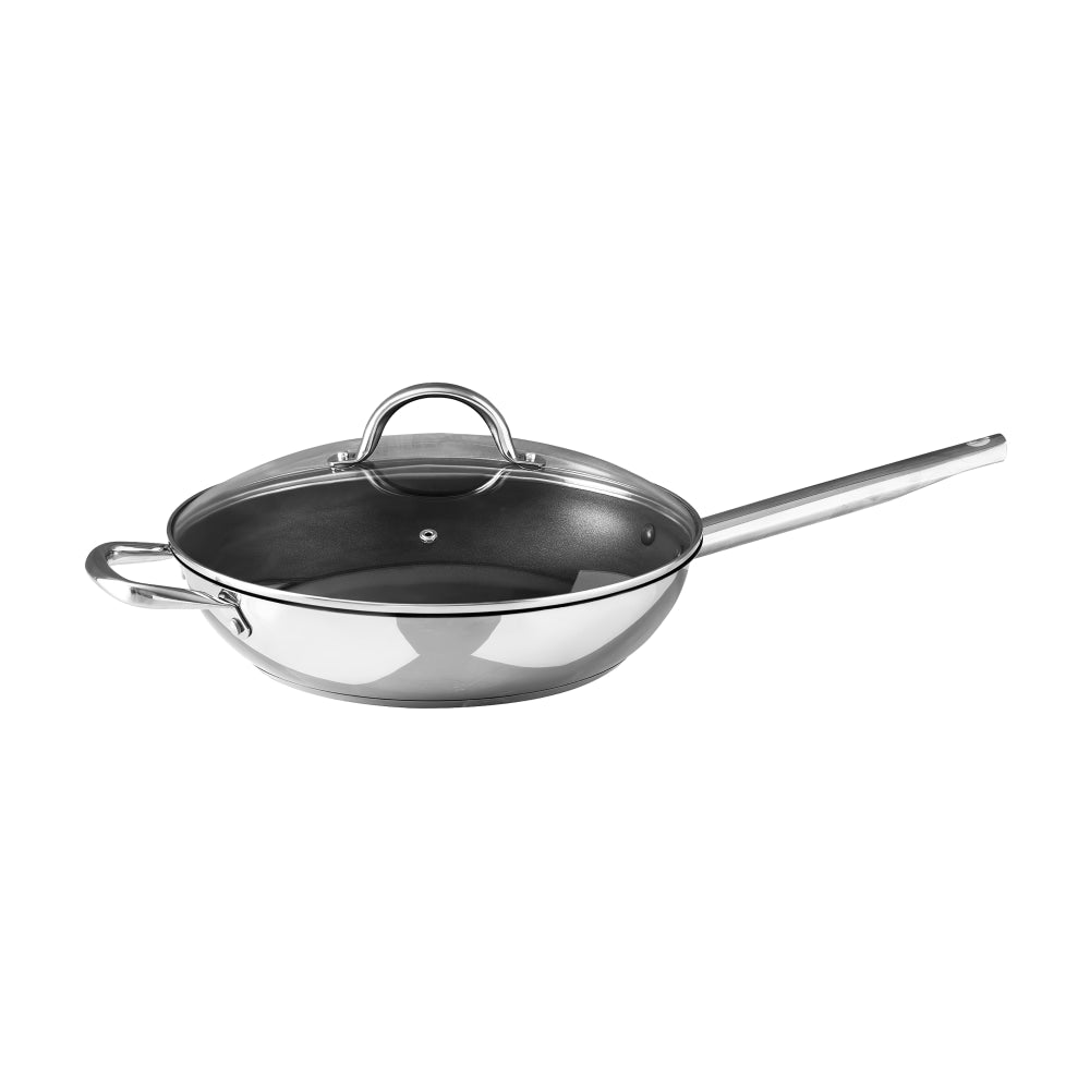 Bergner Stainless Steel Non-Stick Coating Frying Pan, 12in, Silver