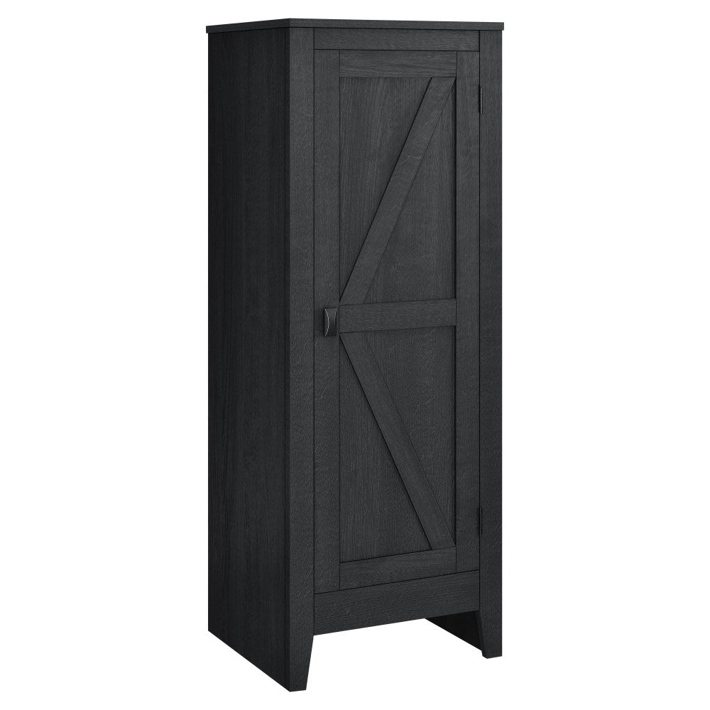 Ameriwood Home Farmington Storage Cabinet, 47-13/16inH x 17-1/4inW x 15-13/16inD, Black