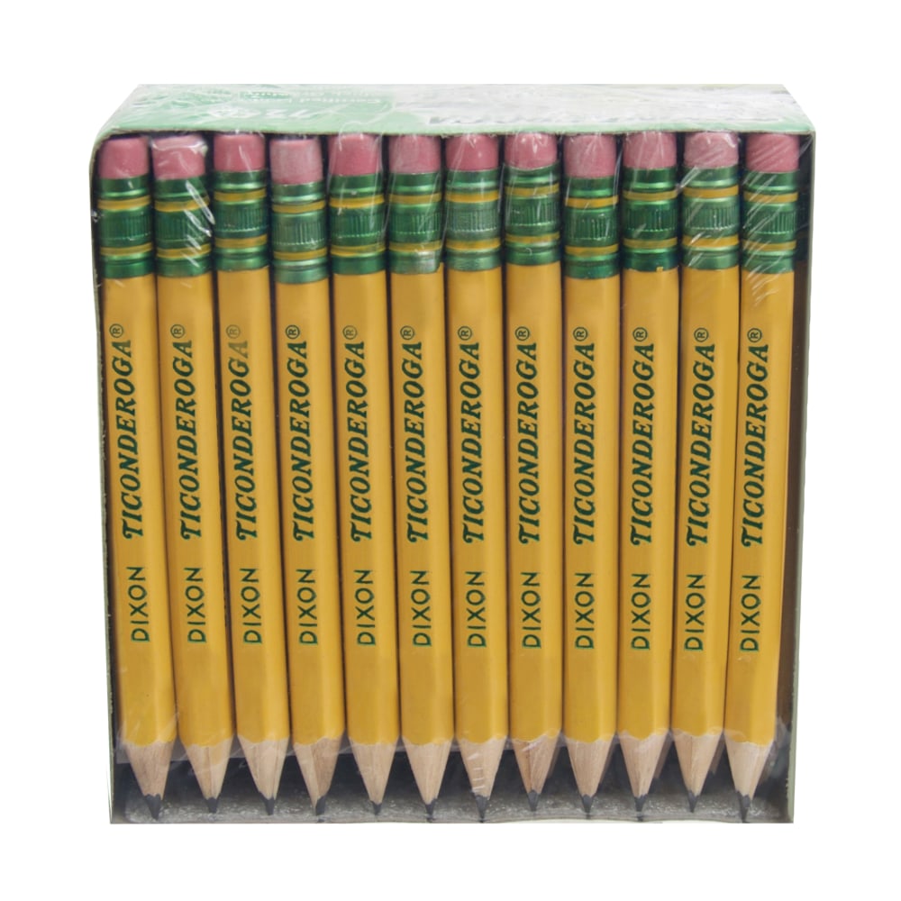 Ticonderoga Golf Pencils With Erasers, Presharpened, #2 Lead, Pack of 72