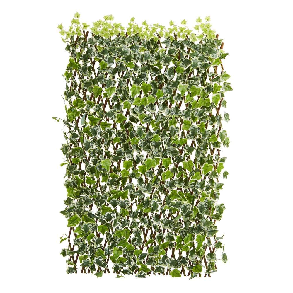 Nearly Natural English Ivy 39inH Plastic Plant With UV Resistant & Waterproof Expandable Fence, 39inH x 59inW x 2-1/2inD, Green