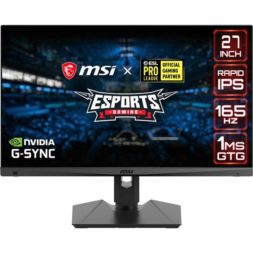 MSI Optix MAG274QRF-QD 27in Class WQHD Gaming LCD Monitor - 16:9 - 27in Viewable - Rapid IPS - 2560 x 1440 - 1.07 Billion Colors - G-sync Compatible - 300 Nit - 1 ms - GTG Refresh Rate - DisplayPort - USB Hub