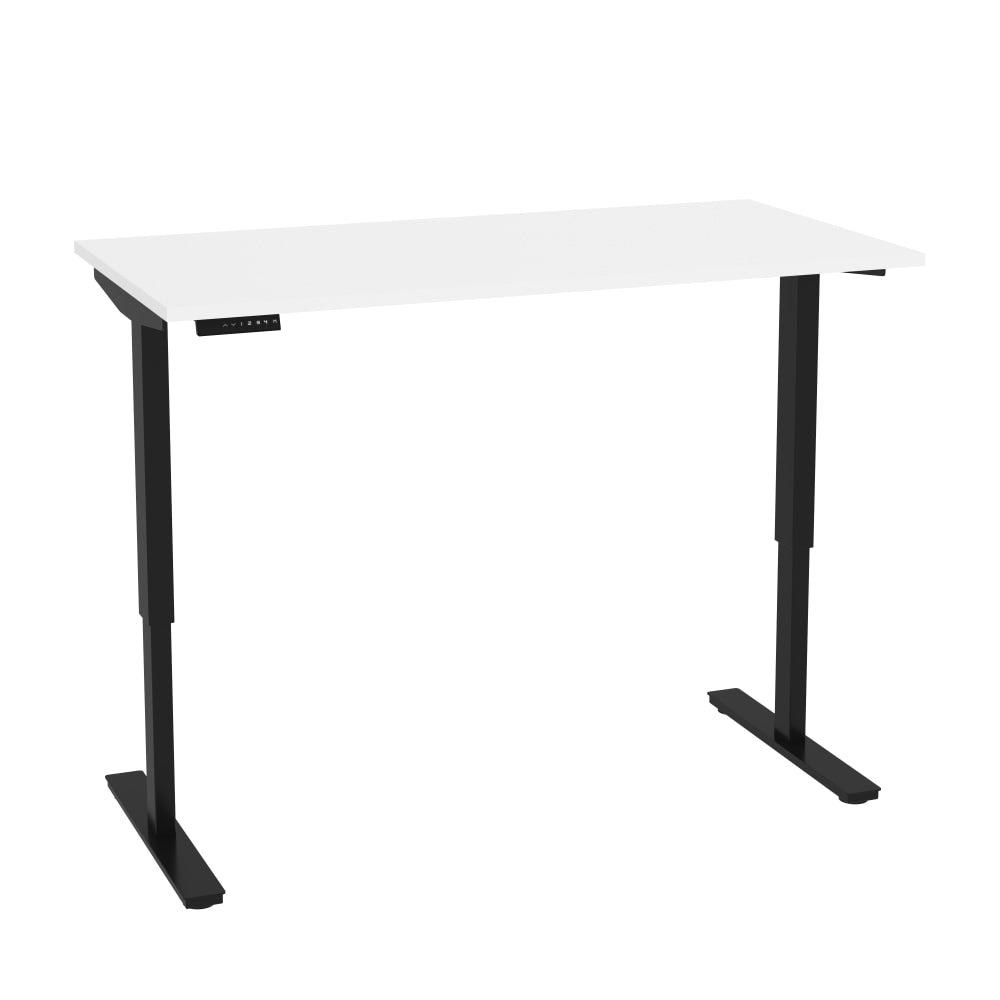 Bestar Universel Electric 60inW Standing Desk, Electric, White/Black