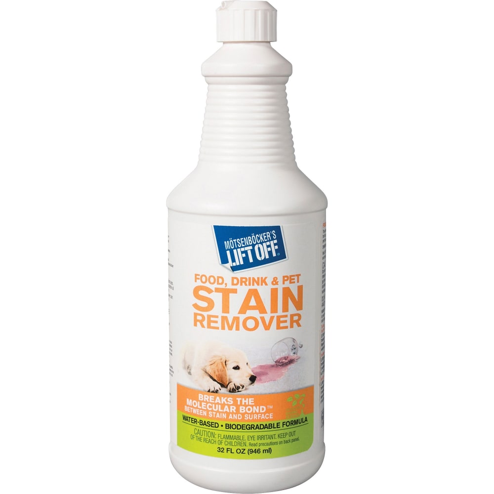 MOtsenbOckers Lift Off Food/Drink/Pet Stain Remover - 32 fl oz (1 quart)Bottle - 6 / Carton - White