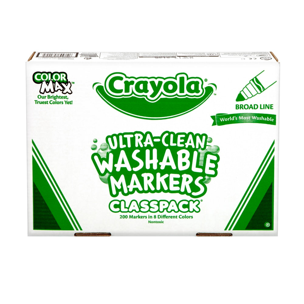 Crayola Washable Broad-Line Marker Classpack, Pack Of 200