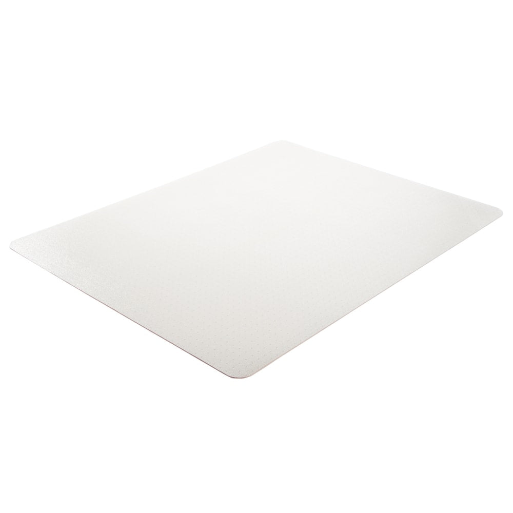 Deflecto Earth Source Chair Mat For Commercial Pile Carpets, Straight Edge, 36in x 48in, Clear