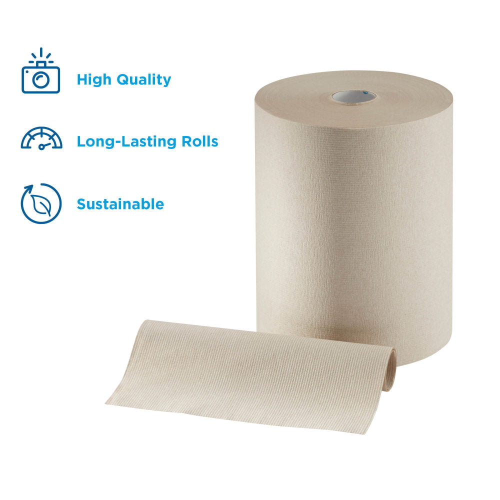 enMotion by GP PRO 1-Ply Paper Towels, 100% Recycled, Brown, Pack Of 3 Rolls