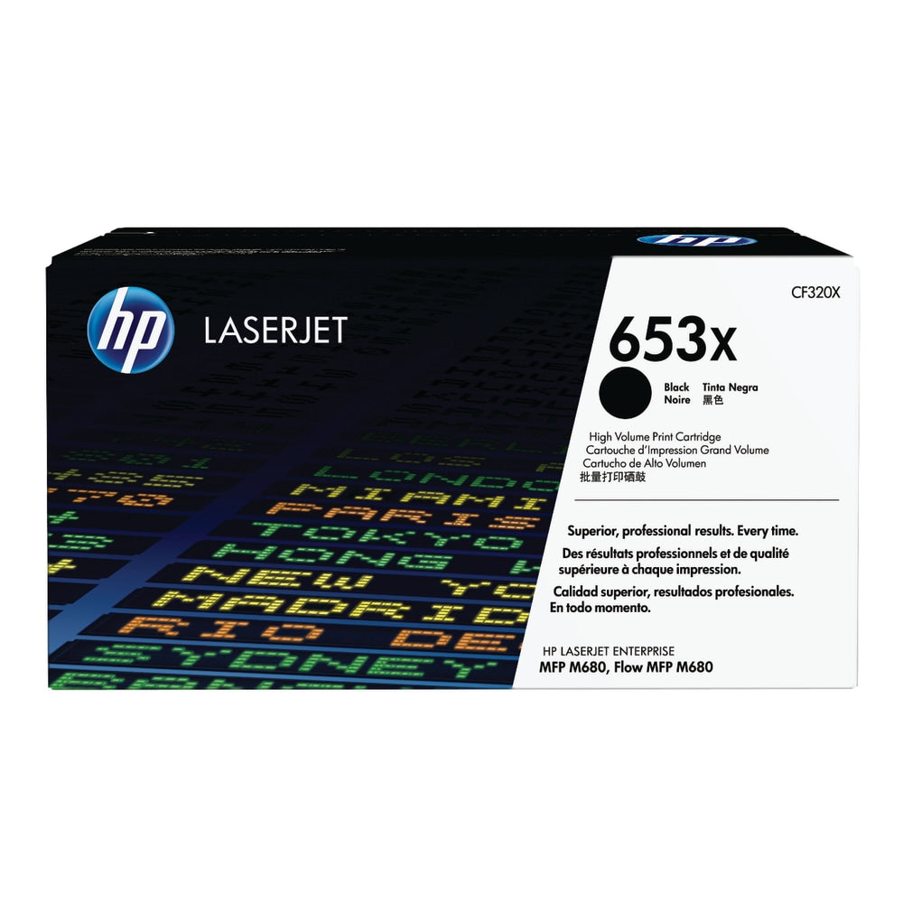 HP 653X Black High Yield Toner Cartridge, CF320X