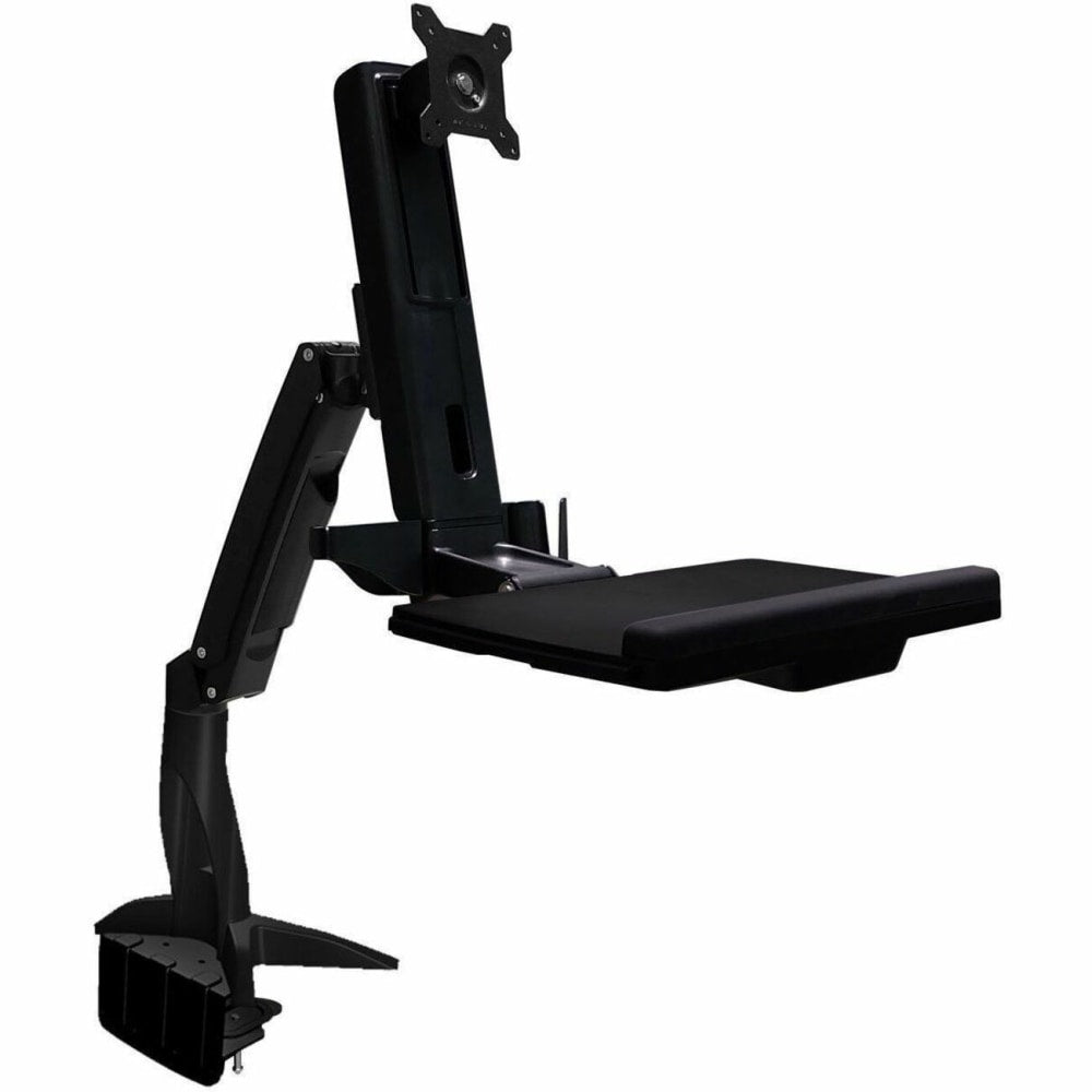 Amer AMR1ACWS Desk Mount for Keyboard, Flat Panel Display, Workstation, Display, Mouse, Scanner - TAA Compliant - 1 Display(s) Supported - 24in Screen Support - 23.15 lb Load Capacity - 75 x 75, 100 x 100