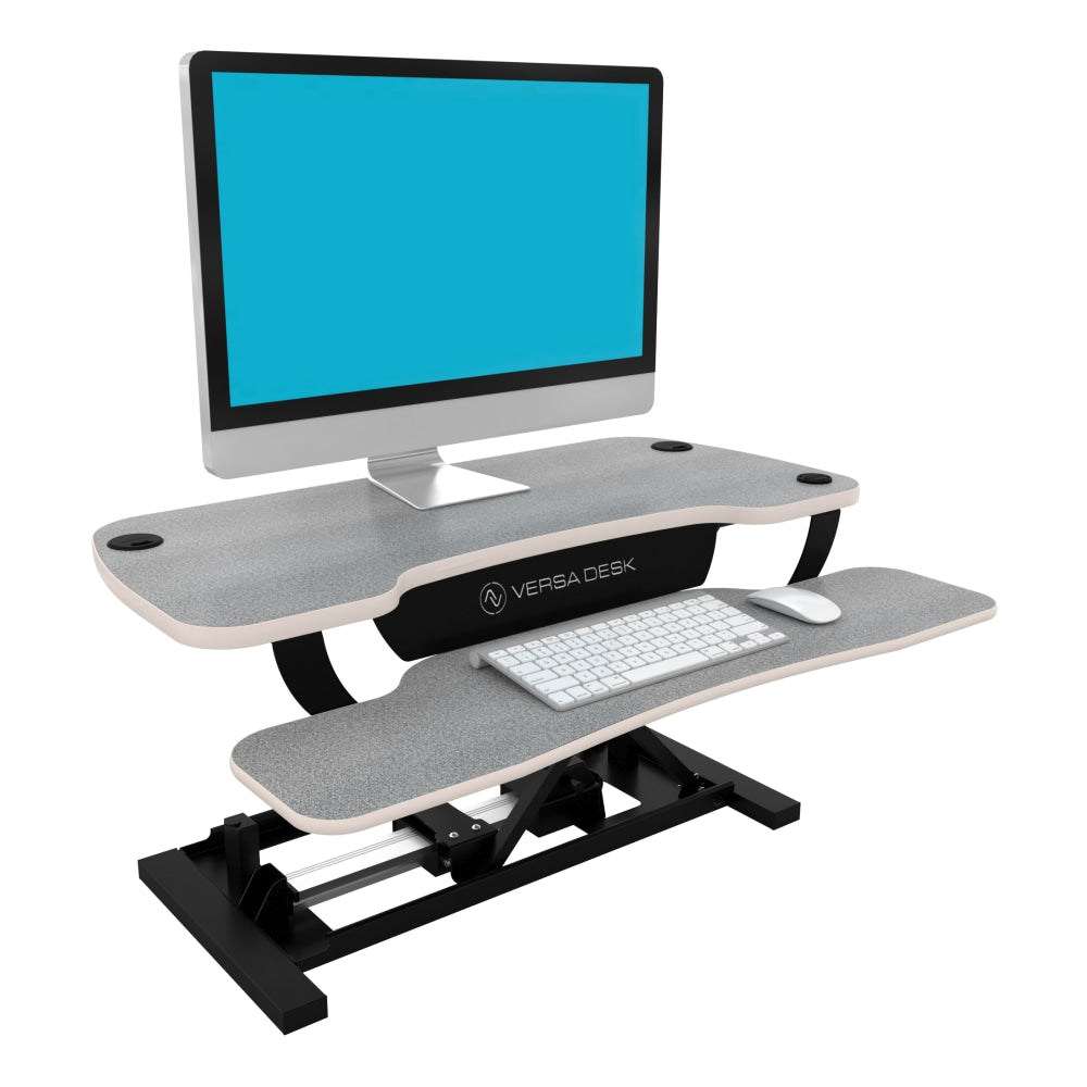 VersaDesk Power Pro Sit-To-Stand Height-Adjustable Electric Desk Riser, 36inW x 24inD, Gray