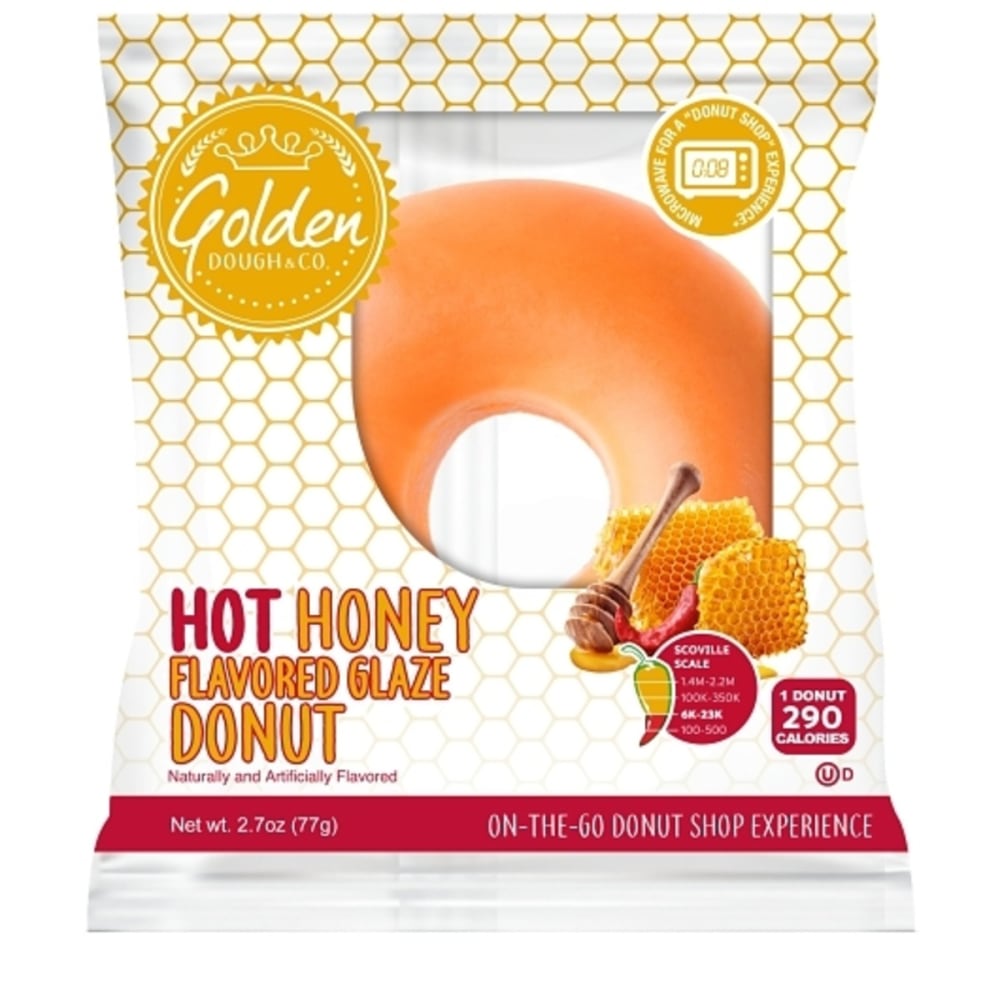 Golden Dough & Co. Hot Honey Glaze Donuts, 2.7 Oz, Box Of 7 Donuts