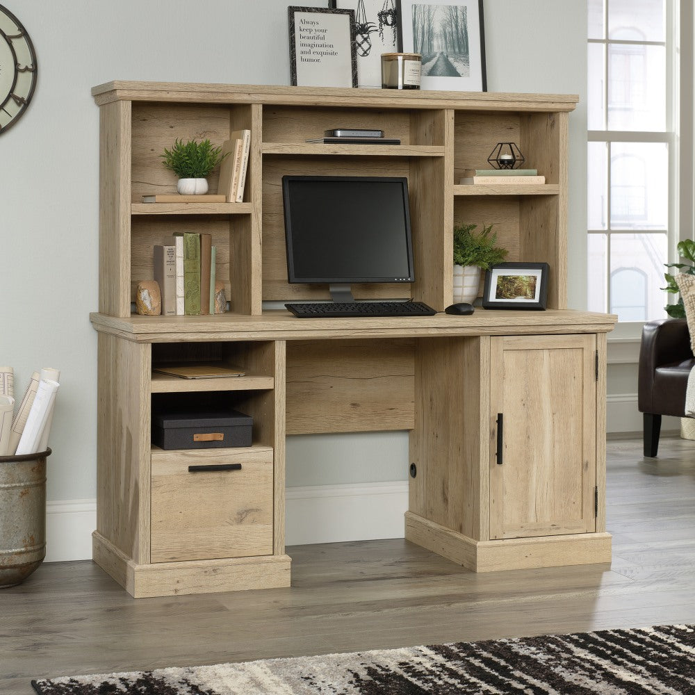 Sauder Aspen Post 59inW Hutch, Prime Oak