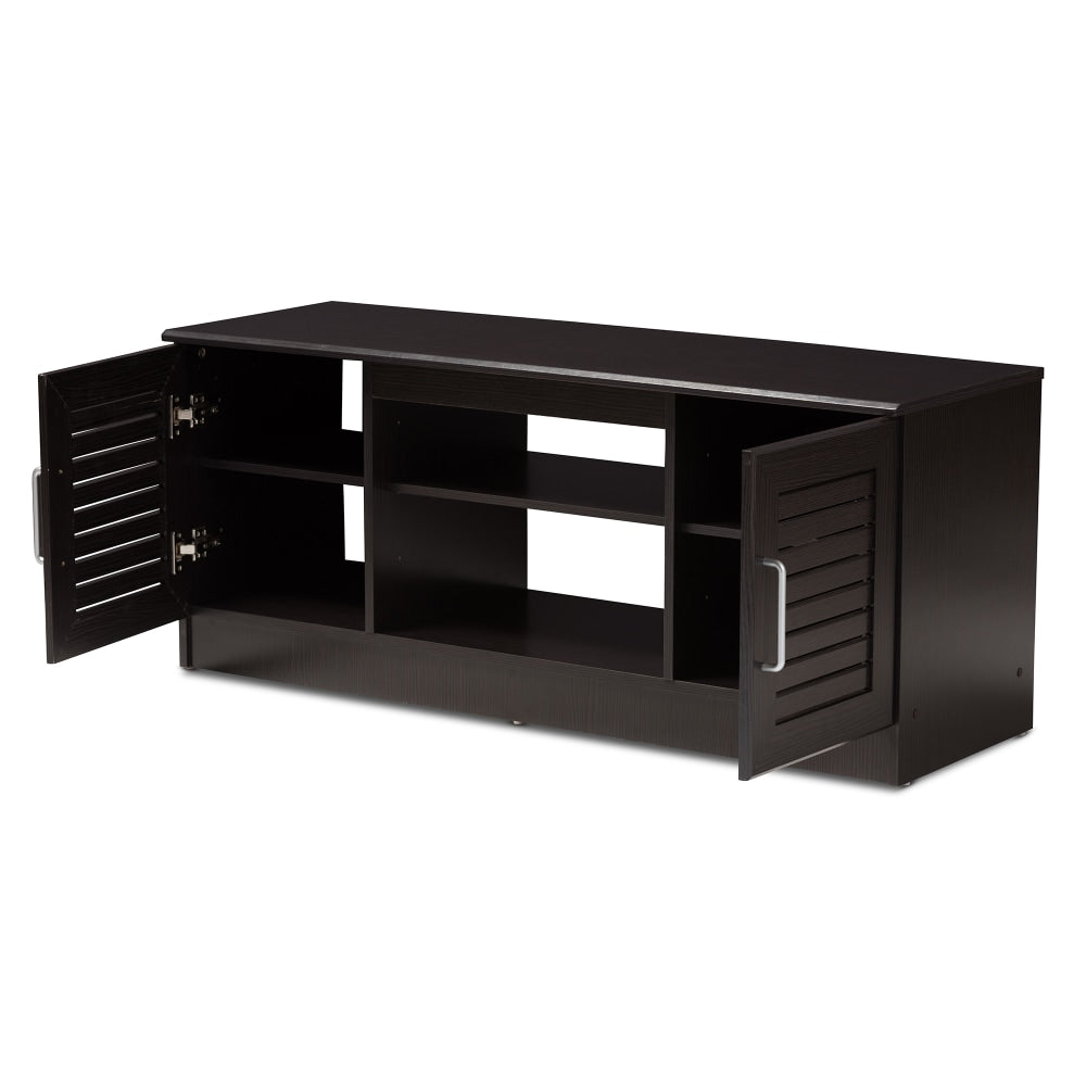 Baxton Studio Capri TV Stand, Dark Brown