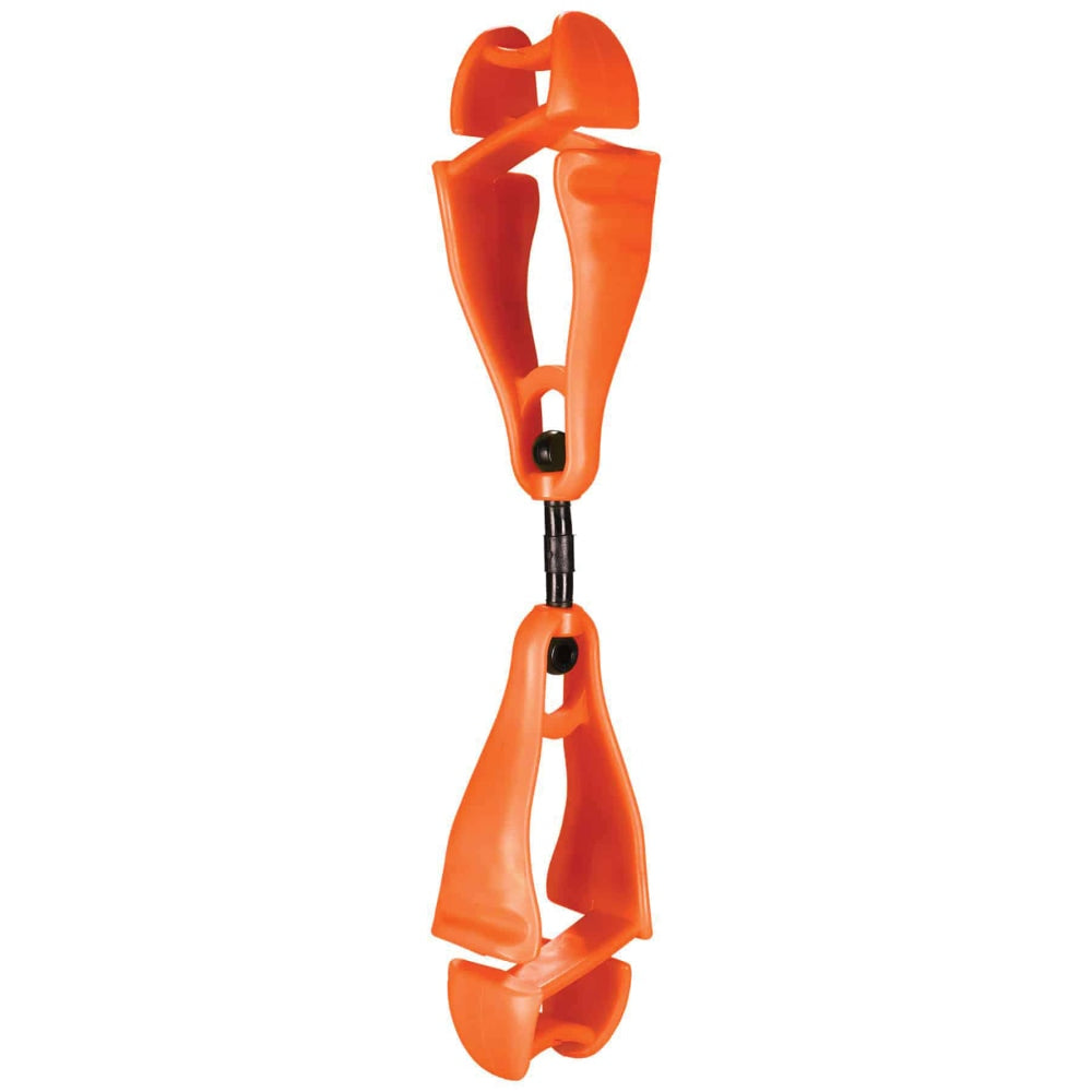 Ergodyne Squids 3420 Swiveling Dual-ClipGlove Holders, 5-1/2in, Orange, Pack Of 100 Holders