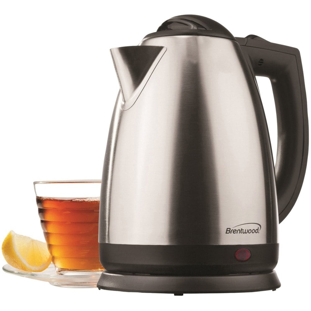 Brentwood Cordless Tea Kettle, 2 Liter, 1,000W, Stainless Steel