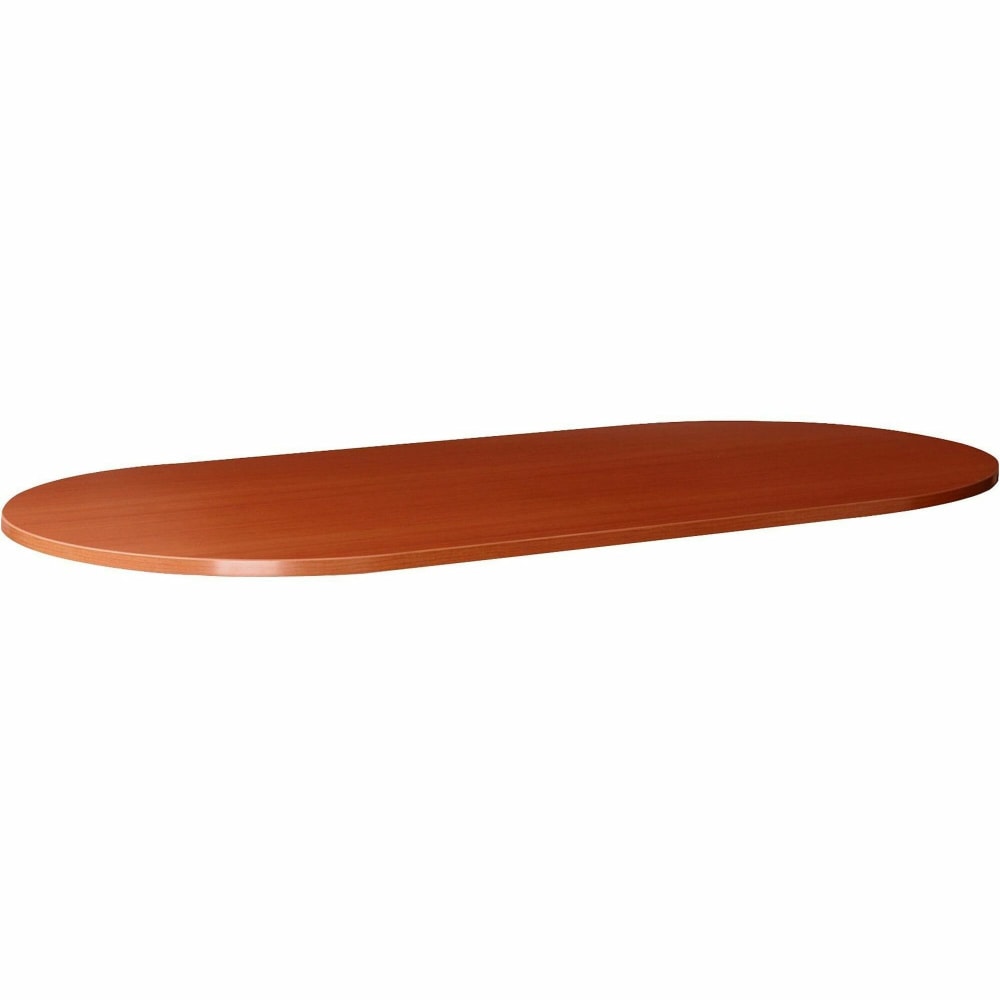 Lorell Essentials Conference Oval Table Top, 2-Piece, 96inW, Cherry