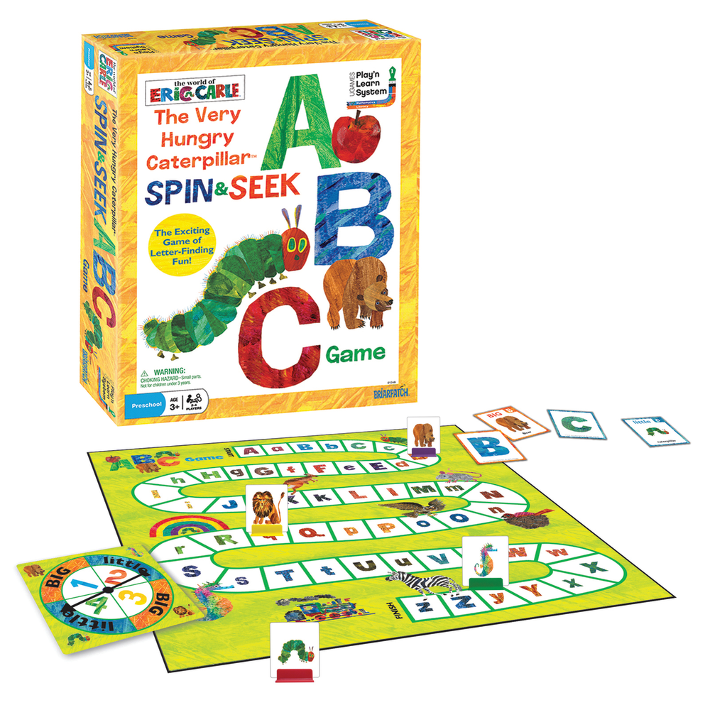 University Games Briarpatch The Very Hungry Caterpillar Spin & Seek ABC Game, Pre-K