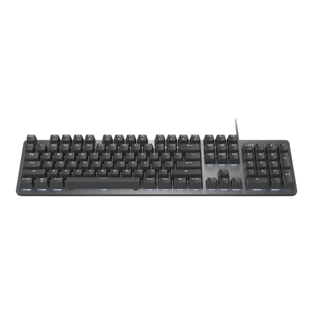 Logitech K845 Mechanical Illuminated Corded Aluminum Keyboard TTC Switches - Blue (Clicky) - Keyboard - backlit - USB - key switch: GX Blue Clicky