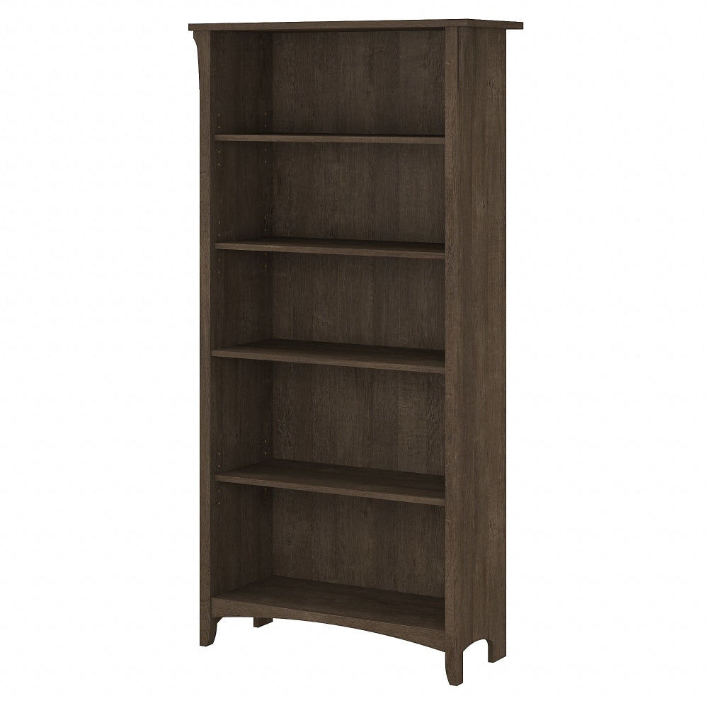 Bush Furniture Salinas 63inH 5-Shelf Bookcase, Ash Brown, Standard Delivery