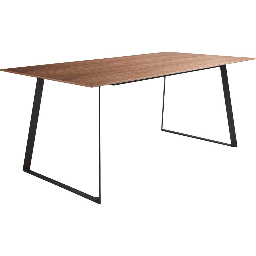 Eurostyle Anderson Dining Table, 29-1/2inH x 70-7/8inW x 35-2/5inD, Walnut/Black