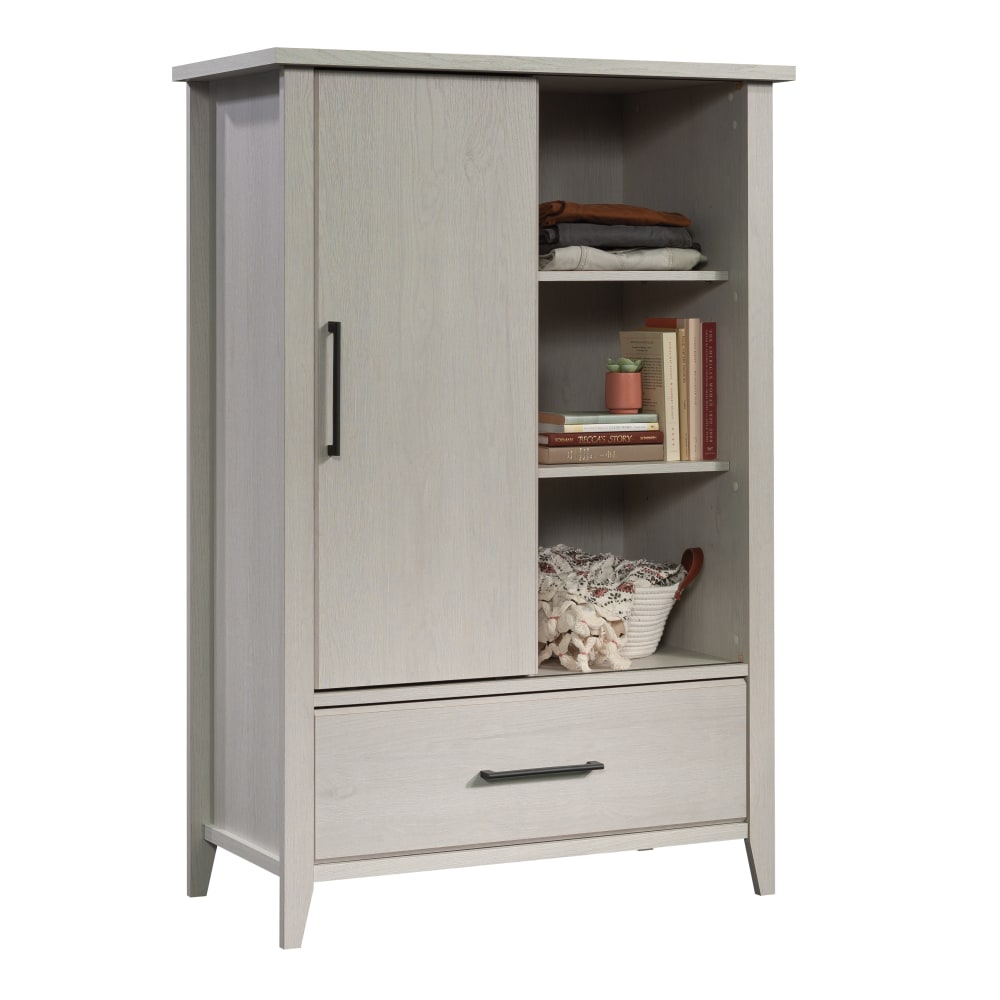 Sauder Summit Station 37inW Storage Armoire Cabinet, Glacier Oak