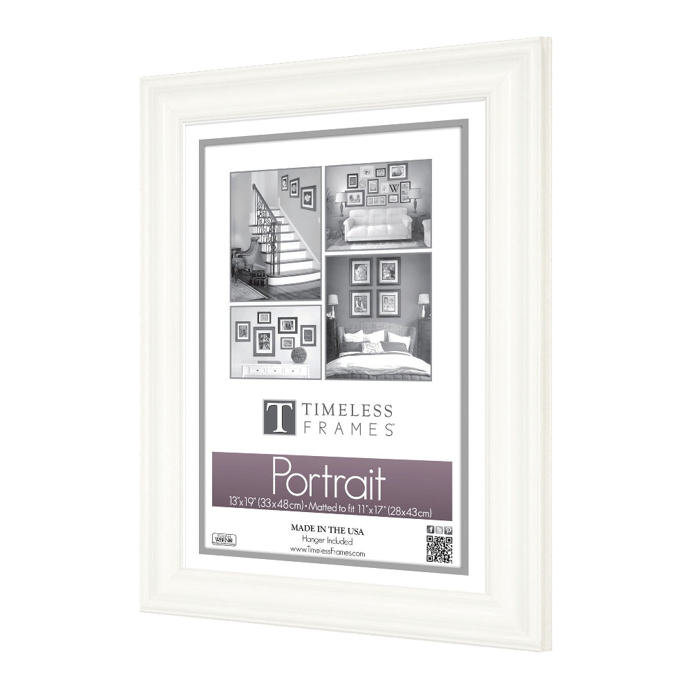 Timeless Frames Lauren Frame, Portrait, 13in x 19in, White