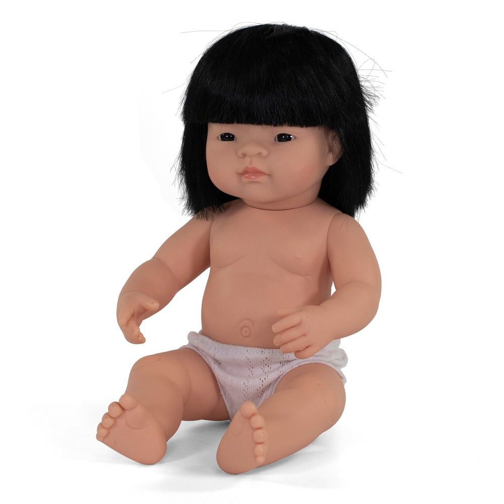 Miniland Educational Anatomically Correct 15in Baby Doll, Asian Girl