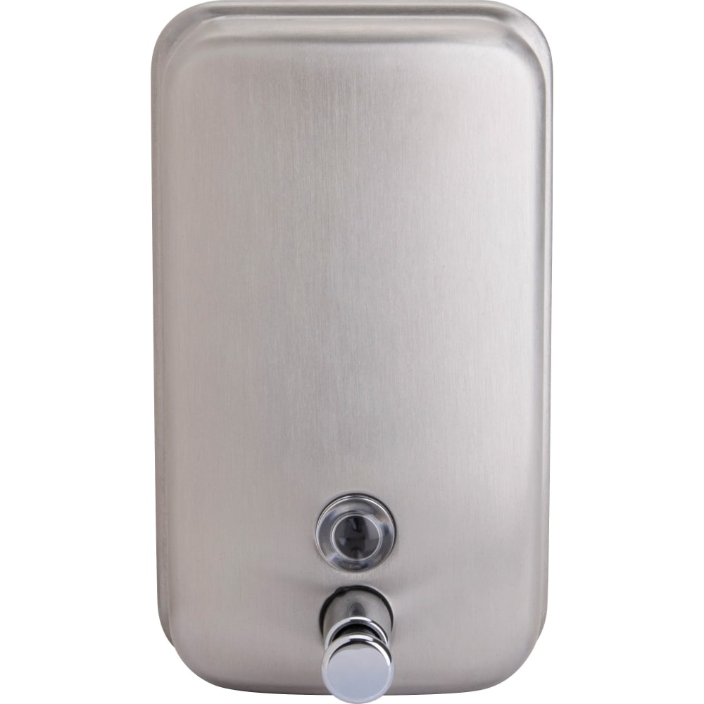 Genuine Joe Stainless Steel Hand Soap Dispenser, Silver