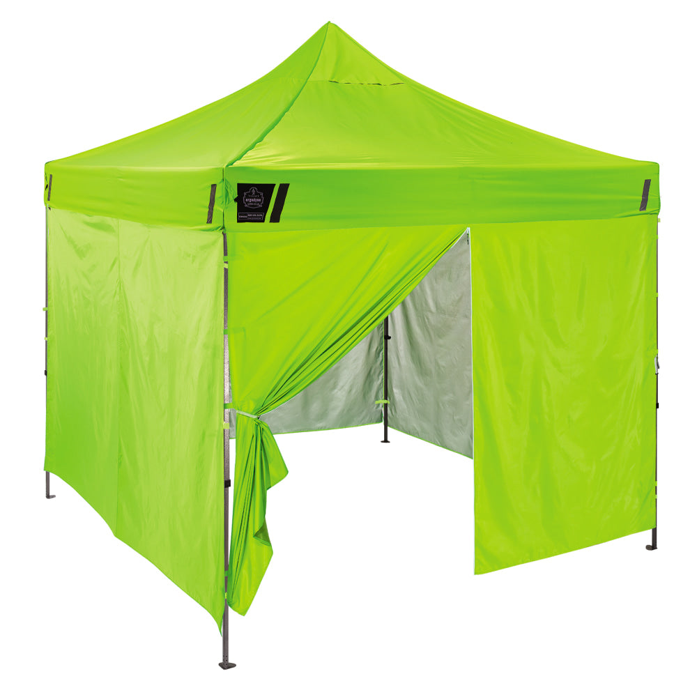 Ergodyne SHAX 6054 Pop-Up Tent Sidewall Kit, 10ft x 10ft, Lime