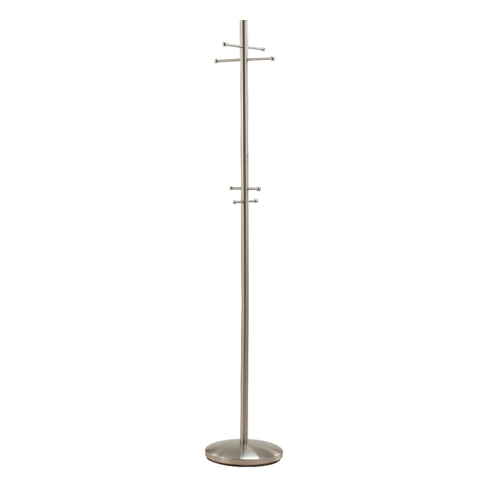 Adesso Coat Rack, 67inH x 13inW x 13inD, Satin Steel