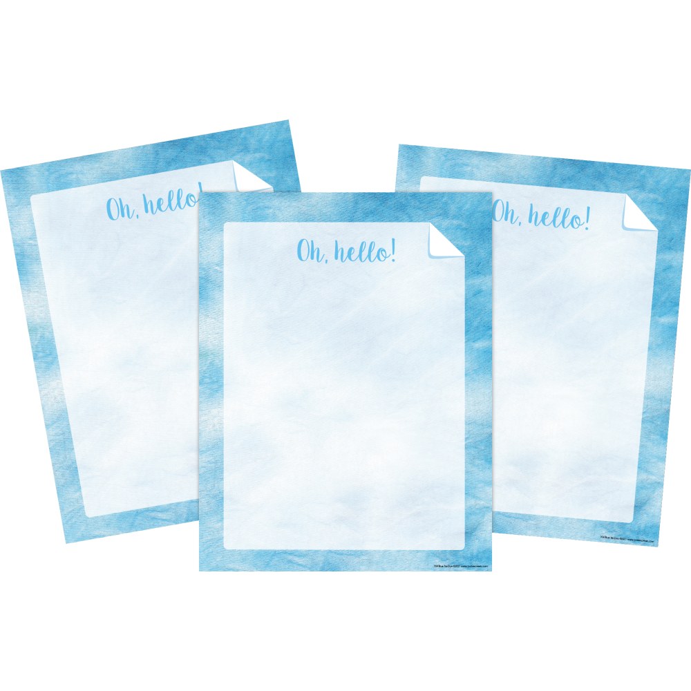 Barker Creek Designer Computer Paper, 8-1/2in x 11in, Blue Tie-Dye, 50 Sheets Per Pack, Case Of 3 Packs