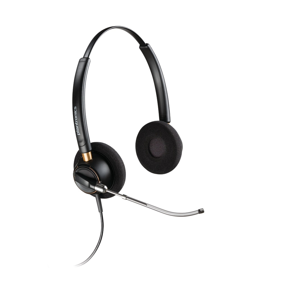 Plantronics EncorePro Binaural Over-The-Head Headset, HW520V, Black, 89436-01