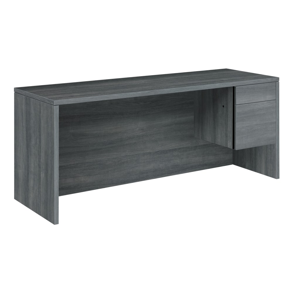 HON 10500 72inW 2-Drawer Right-Pedestal Credenza Computer Desk, Sterling Ash