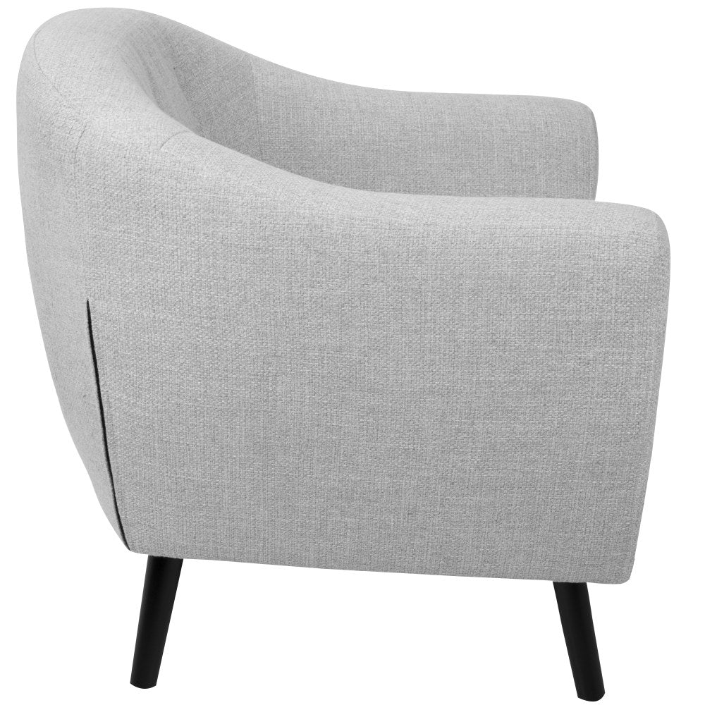 LumiSource Rockwell Accent Chair, Black/Light Gray