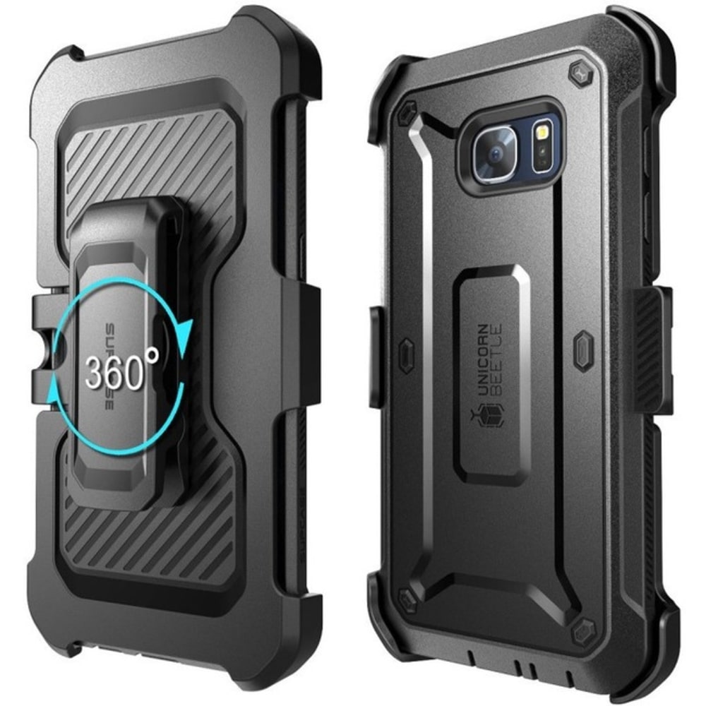 i-Blason Unicorn Beetle Pro Carrying Case (Holster) Smartphone - Black - Impact Resistant, Shock Resistant, Dust Resistant Port, Debris Resistant Port - Polycarbonate, Thermoplastic Polyurethane (TPU) - Belt Clip