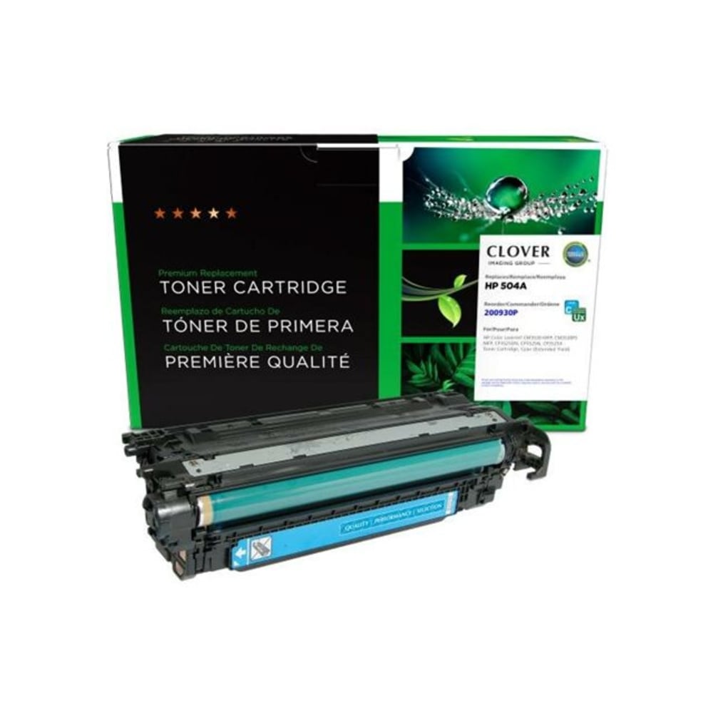 Clover Imaging Group Remanufactured Cyan Extra-High Yield Toner Cartridge Replacement For HP 504A, CE251A