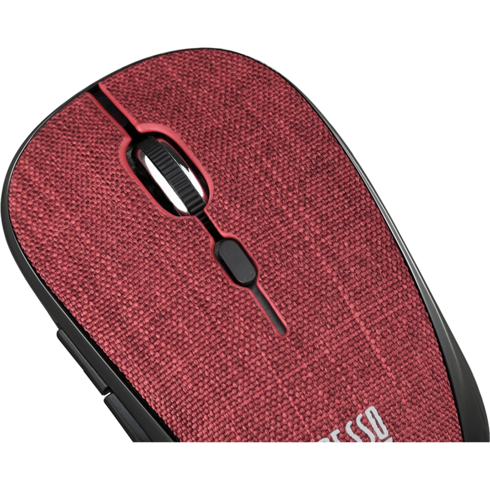 Adesso iMouse S80R - Wireless Fabric Optical Mini Mouse (Red) - Optical - Wireless - Radio Frequency - 2.40 GHz - Red - USB - 1600 dpi - Scroll Wheel - 6 Button(s) - Symmetrical