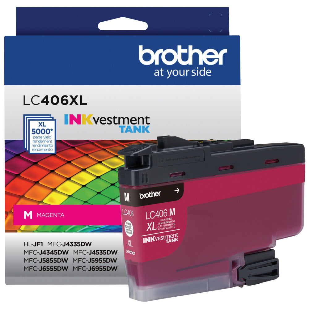 Brother LC406XL INKvestment Magenta High-Yield Ink Tank, LC406XLM