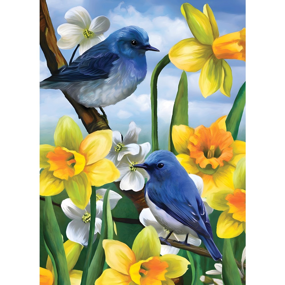 Willow Creek Press 1,000-Piece Puzzle, 26-5/8in x 19-1/4in, Mountain Bluebirds