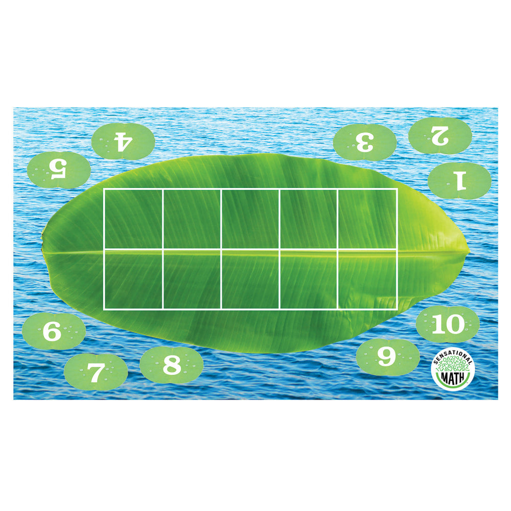 Sensational Math Froggy 10-Frame Floor Mat, 3ft x 5ft, Blue/Green, Grade K - 2