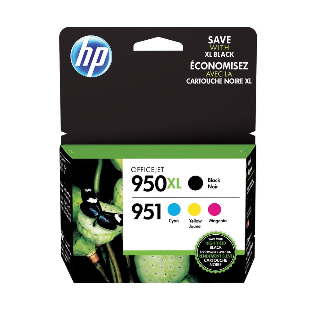 HP 950XL Black/951 Cyan; Magenta; Yellow High-Yield Ink Cartridges, Pack Of 4, C2P01FNM