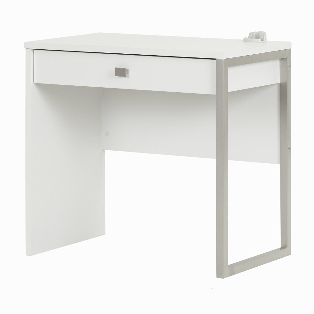 South Shore Interface 31inW Computer Desk With 1 Drawer, Pure White