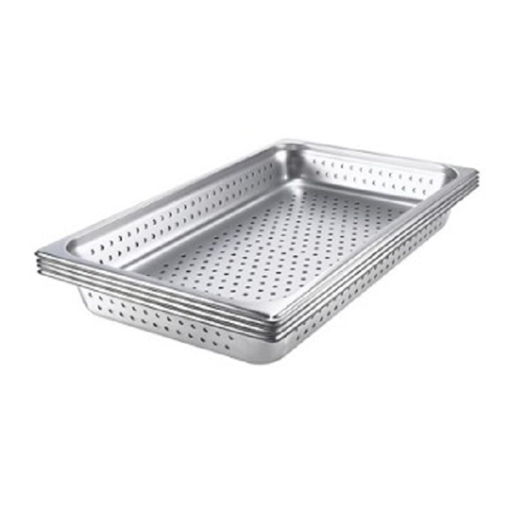 Hoffman Tech Browne Stainless Steel Steam Table Pans, Full Size, Silver, Pack Of 12 Pans