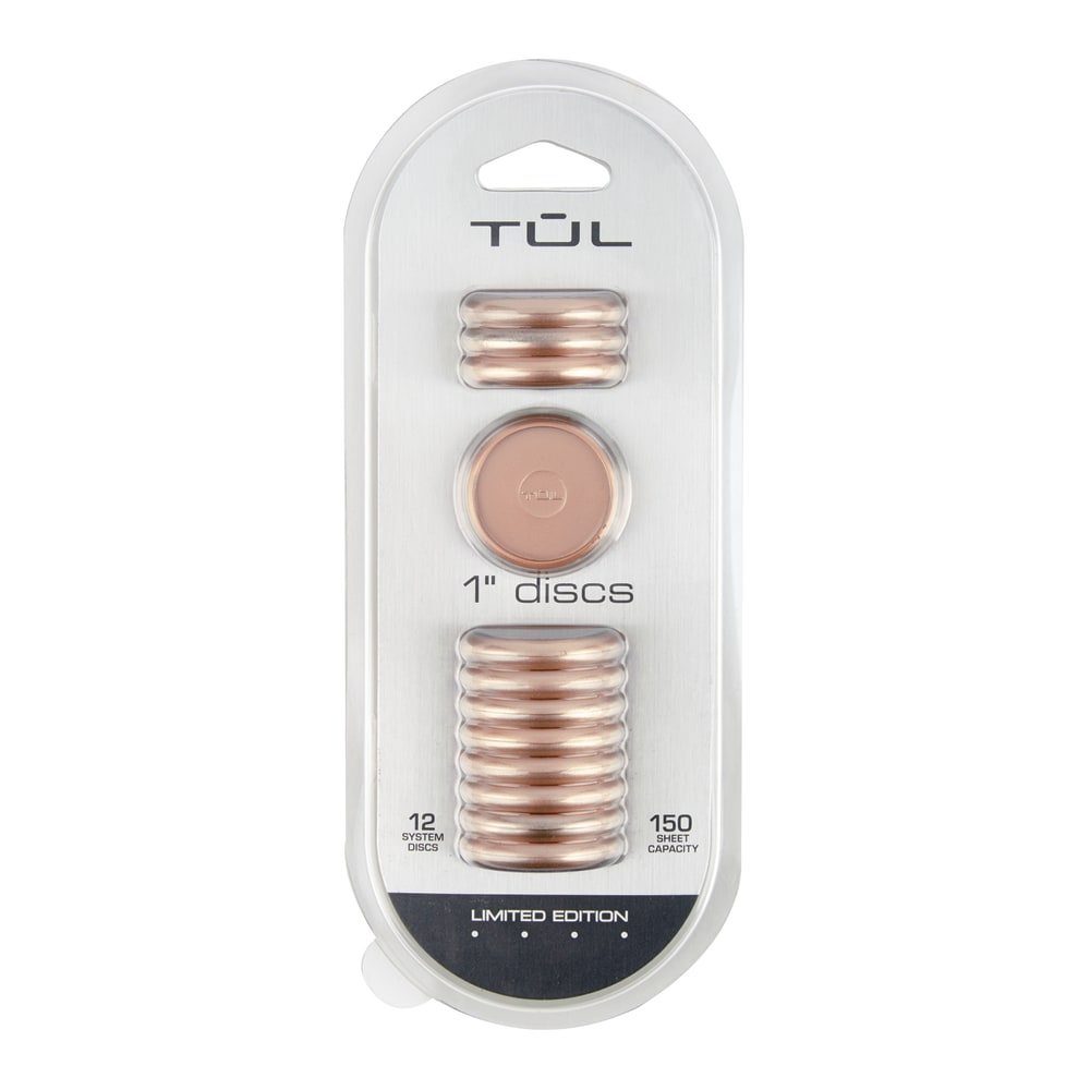 TUL Discbound Expansion Discs, 1in, Rose Gold, Pack Of 12