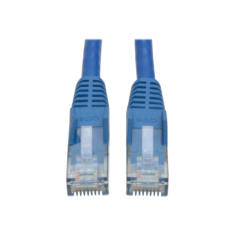 Tripp Lite Cat6 GbE Gigabit Ethernet Snagless Molded Patch Cable UTP Blue RJ45 M/M 6in 6in - 128 MB/s - Patch Cable - 5.91in - 1 x RJ-45 Male Network - 1 x RJ-45 Male Network - Gold Plated Contact - Blue