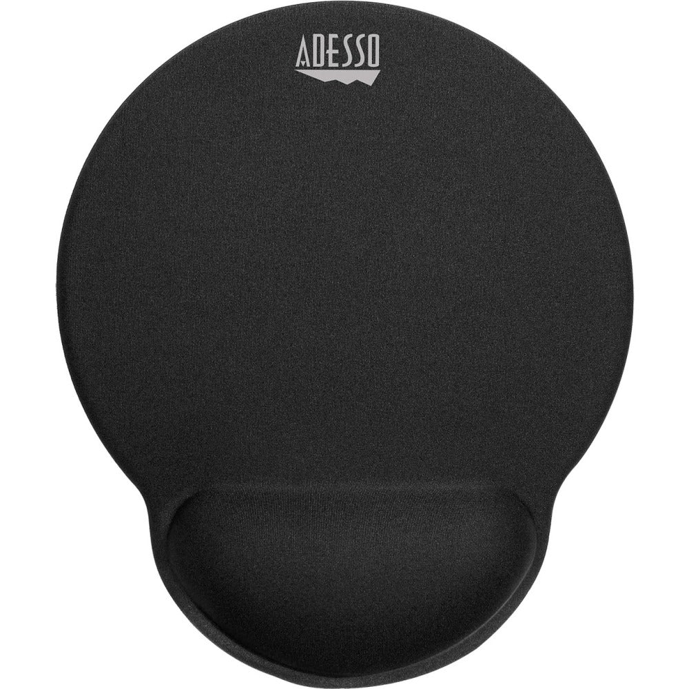 Adesso Memory Foam Mouse Pad with Wrist Rest - 0.90in x 9.70in x 7.70in Dimension - Black - Memory Foam, Polyurethane, Fiber, Rubber - Anti-slip