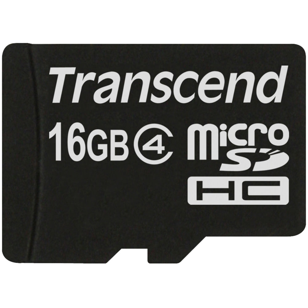 Transcend - Flash memory card - 16 GB - Class 4 - microSDHC