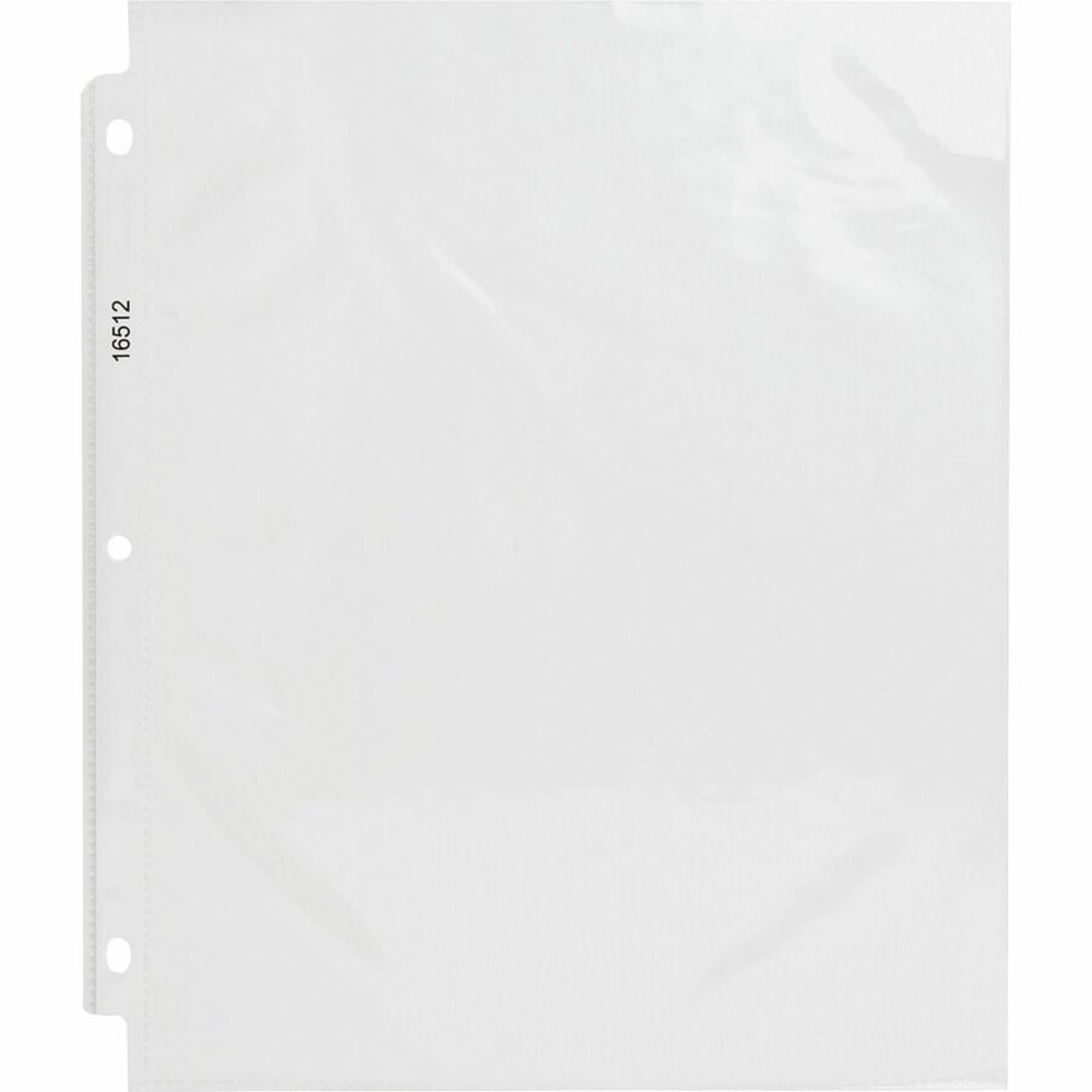 Business Source Sheet Protectors - For Letter 8 1/2in x 11in Sheet - 3 x Holes - Ring Binder - Top Loading - Rectangular - Clear - Polypropylene - 250 / Bundle