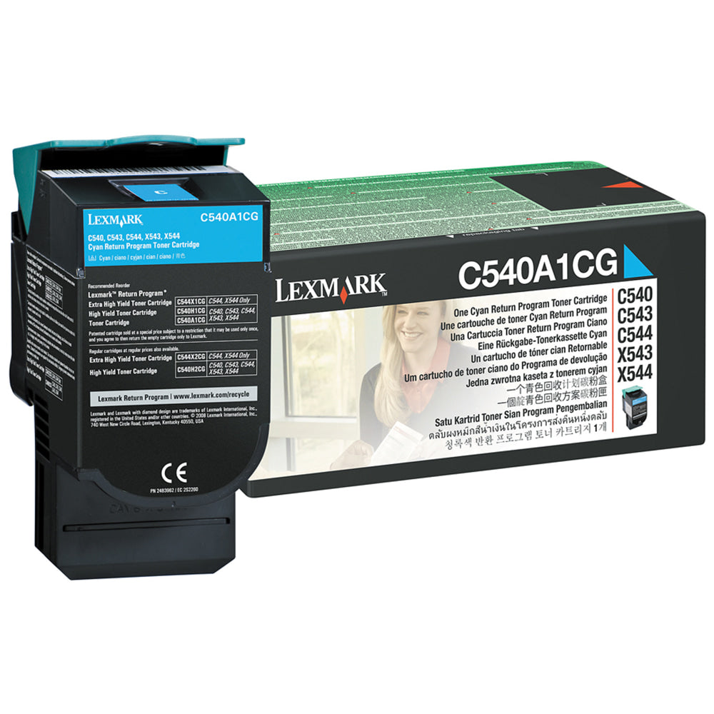 Lexmark C540A1CG Cyan Return Program Toner Cartridge