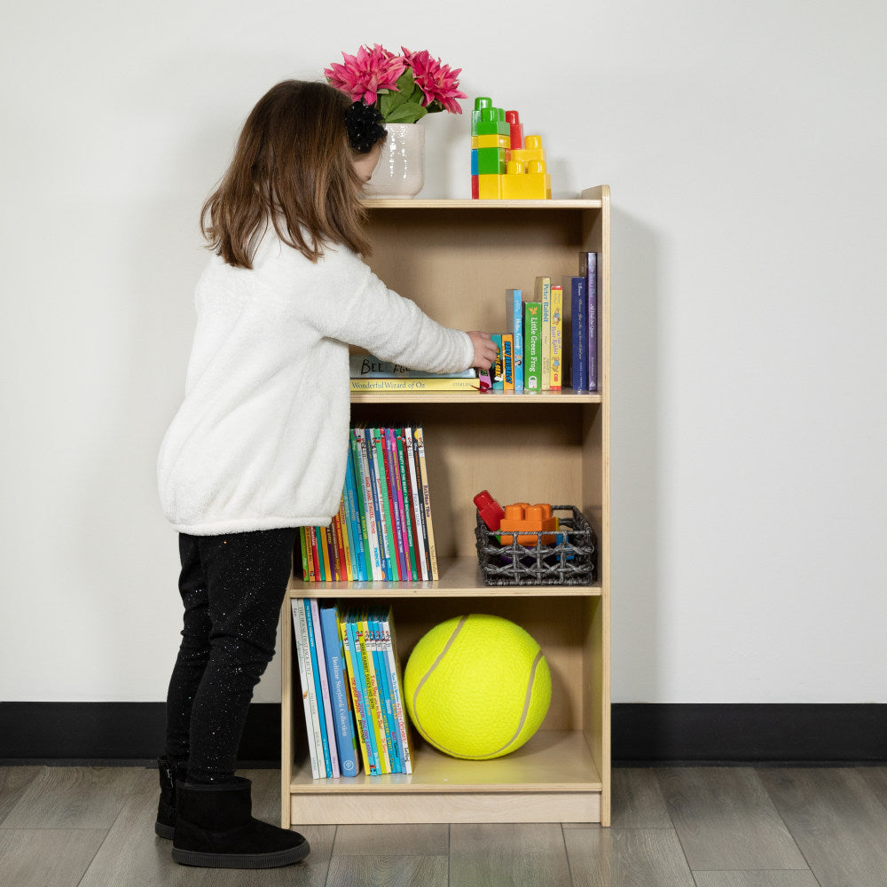 Flash Furniture Wooden School Classroom Storage Cabinet/Bookshelf, 36inH x 18inW x 15inD, Natural